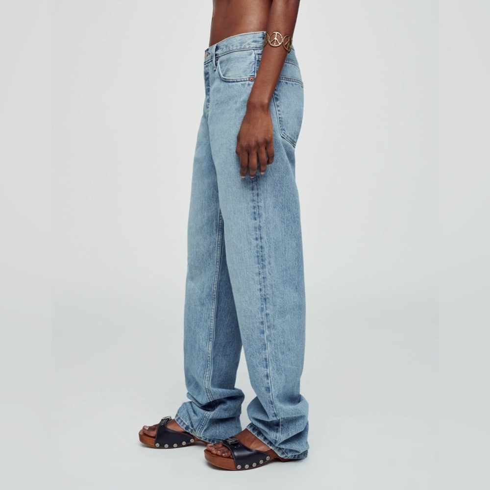Re/Done Loose Long ish Jean in Wasted Indigo Sz 32 - Picture 2 of 7